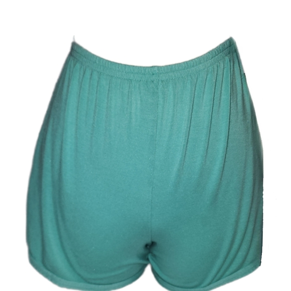 PINK & Secret Treasures Ladies Short Pajama Sets - Extra Small -Teal & Floral - Picture 4 of 8